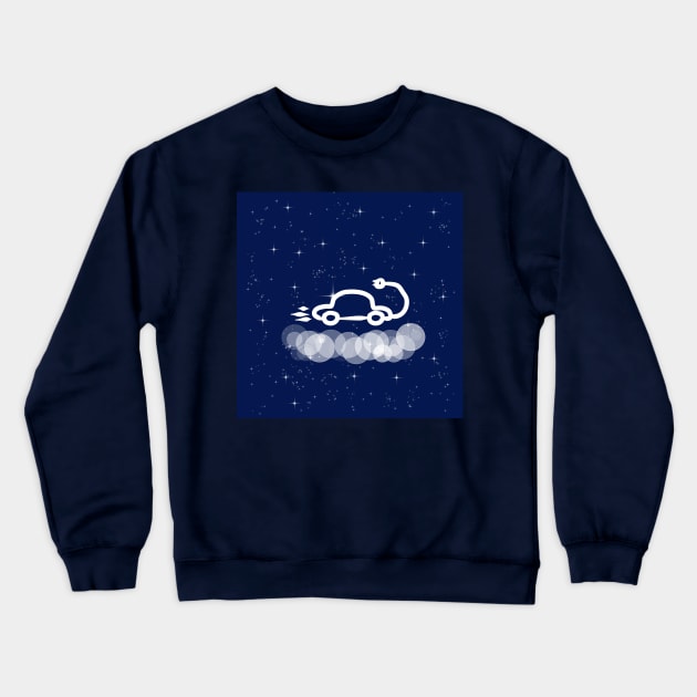 electric car, green energy, energy, transportation, electric, car, charging, technology, light, universe, cosmos, galaxy, shine, concept Crewneck Sweatshirt by grafinya